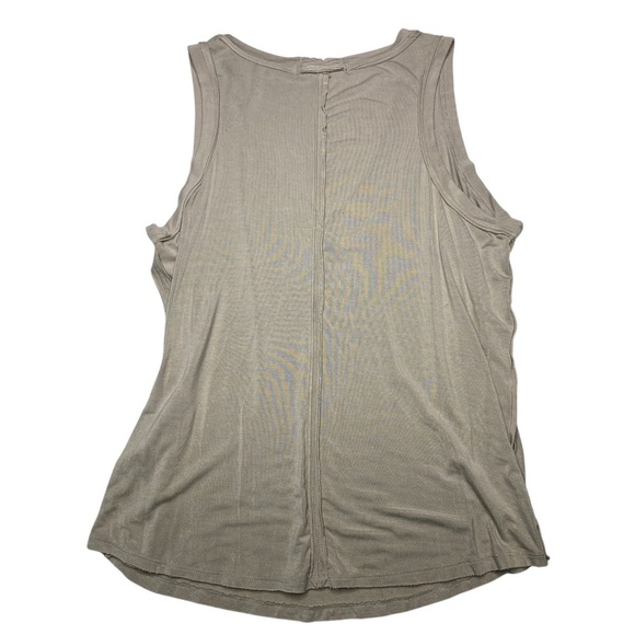 Free People Tan and Gray Relaxed Tank Top V-Neck - Picture 2 of 5